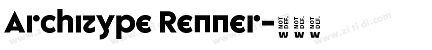 Architype Renner字体转换 Architype Renner字体转换